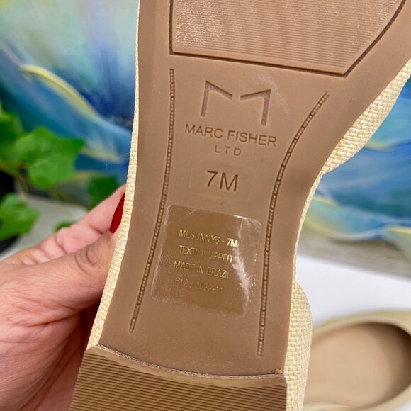 Marc Fisher LTD Women's Sunny Ballet Flat in Light Natural 7 - Picture 10 of 12